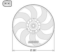 Ventilador, refrigeración de motor DENSO DER02006