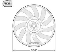 Ventilador del radiador DER02008 DENSO para AUDI A7 Sportback A6 C7 A6 C7 Avant