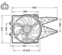 Ventilador, refrigeración de motor DENSO DER09309