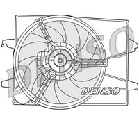 Ventilador del radiador DER10003 DENSO para FORD FIESTA V FUSION FIESTA V Van