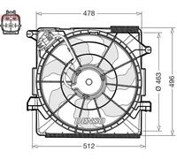 Ventilador del radiador DER43000 DENSO para HYUNDAI KIA
