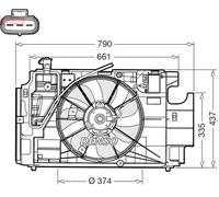 Ventilador del radiador DER50004 DENSO