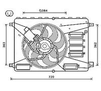 AVA Deutschland GmbH Ventilador, refrigeración del motor para FORD: S-Max, Galaxy, Mondeo, Kuga (Ref: FD7556)