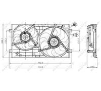 NRF B.V. Ventilador, refrigeraciÃ³n del motor para SKODA: Fabia & VOLKSWAGEN: New Beetle (Ref: 47403)