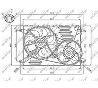 NRF B.V. Ventilador, refrigeración del motor para LAND ROVER: Discovery, Range Rover, Freelander (Ref: 47755)