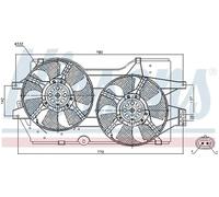 Ventilador del radiador Ventilador doble 85288 NISSENS para CHRYSLER PLYMOUTH