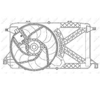 Ventilador del radiador Ventilador simple 47264 NRF para FORD TRANSIT Autobús