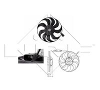 Ventilador del radiador Ventilador simple 47381 NRF para AUDI VW