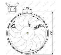Ventilador del radiador Ventilador simple 47506 NRF para FIAT STILO STILO VAN