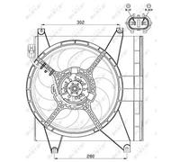 Ventilador, refrigeración de motor NRF 47547