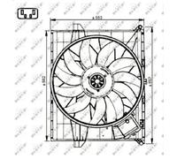 Ventilador del radiador Ventilador simple 47731 NRF para MERCEDES-BENZ CLASE GL