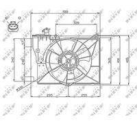 Ventilador del radiador Ventilador simple 47746 NRF para TOYOTA YARIS VERSO
