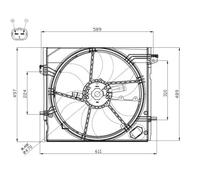 NRF Ventilador radiador 47897 simple para Nissan Qashqai II (J11) y Renault Kadjar