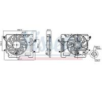 Ventilador del radiador Ventilador simple 850080 NISSENS para FORD FOCUS III