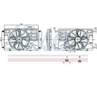 Ventilador del radiador Ventilador simple 850100 NISSENS para FORD