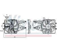 Ventilador del radiador Ventilador simple 850114 NISSENS para ABARTH FIAT