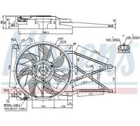 Ventilador del radiador Ventilador simple 85185 NISSENS para OPEL ASTRA G Coupé