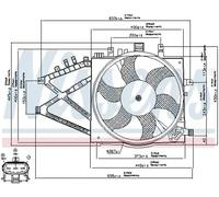Ventilador del radiador Ventilador simple 85190 NISSENS para OPEL CHEVROLET