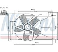 Ventilador del radiador Ventilador simple 85193 NISSENS para OPEL CORSA B