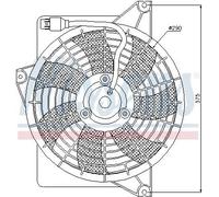 Ventilador del radiador Ventilador simple 85371 NISSENS para HYUNDAI MATRIX