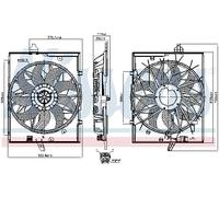 Ventilador del radiador Ventilador simple 85735 NISSENS para BMW 5 5 Touring 6 7