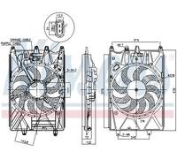 Ventilador del radiador Ventilador simple 85937 NISSENS para FIAT TIPO Sedán