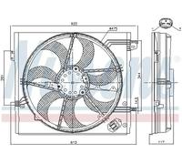Ventilador del radiador Ventilador simple 85946 NISSENS para NISSAN RENAULT