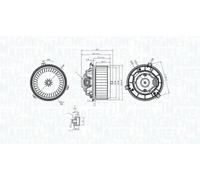 Ventilador del soplador 069412363010 MAGNETI MARELLI para CHEVROLET OPEL