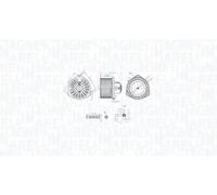 Ventilador del soplador 069412765010 MAGNETI MARELLI para MITSUBISHI CITROËN