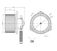 Ventilador del soplador 34286 NRF para SUZUKI GRAND VITARA II