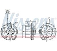 Ventilador del soplador 87587 NISSENS para VW SKODA MAN