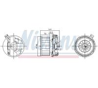 Ventilador del soplador 87619 NISSENS para RENAULT TWINGO II WIND