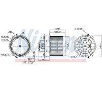 Ventilador del soplador 87654 NISSENS