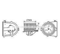 Ventilador del soplador AI8376 AVA QUALITY COOLING para AUDI VW