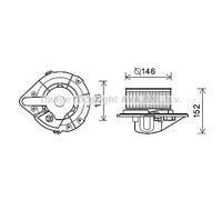 PRASCO AI8501 Motor eléctrico, ventilador habitáculo