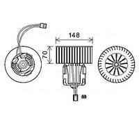 Ventilador del soplador BW8540 AVA QUALITY COOLING para BMW ROLLS-ROYCE