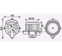 Ventilador del soplador CN8310 AVA QUALITY COOLING para CITROËN PEUGEOT