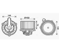 Ventilador del soplador HY8450 AVA QUALITY COOLING para HYUNDAI KIA