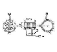 Ventilador del soplador MS8640 AVA QUALITY COOLING para MERCEDES-BENZ CLASE C