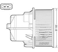Ventilador del soplador para vehic. dirección izquierda DEA33002 DENSO