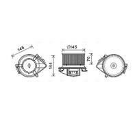 AVA Deutschland GmbH Ventilador habitáculo para RENAULT: Safrane, Laguna (Ref: RT8621)