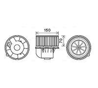 Ventilador del soplador VN8354 AVA QUALITY COOLING para VW FORD SEAT