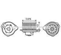 Motor eléctrico, ventilador interior AVA COOLING VO8174