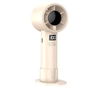 Ventilador digital de mano, motor portátil de 100 velocidades de turbina ABS | Unidad de flujo de aire ligera de 16 cm y 178 g, escritorio recargable por USB - Enfriador personal necesario para viajes
