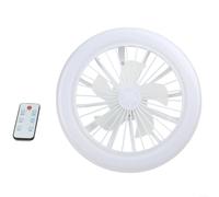 Ventilador E27 con Mando a Distancia, LED Ahorro Energético para Salón y Dormitorio, Innovador 25cm(Warm light)