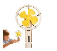 Ventilador Eléctrico de Experiencia Manual - Kit de aprendizaje de Ingeniería Ventilador de Madera,Kit Pedagógico Regalo Divertido Versátil para Niños Niñas