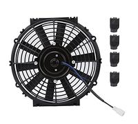 Ventilador eléctrico delgado de 10 pulgadas, 24 V, 80 W, 2100 rpm, 10 aspas rectas, universal para coche