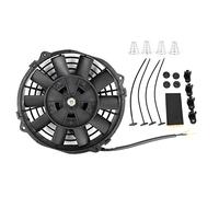 Ventilador Eléctrico para Radiador de 7 Pulgadas, Estilo Universal, 12V con Kit de Montaje - Material ABS Ligero y Resistente, Fácil Instalación, Compatible con Múltiples Modelos