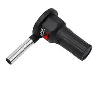 Ventilador eléctrico portátil para barbacoa para acampar al aire libre, barbacoa, picnic, cocina, 143 x 70 x 130 mm, polipropileno + aleación de aluminio, funciona con pilas D