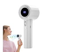 Ventilador eléctrico portátil: ventilador de refrigeración mini turbo, circulador de flujo de aire personal | Pantalla digital de carga USB Relier para aire portátil, ligero para mujeres adolescentes